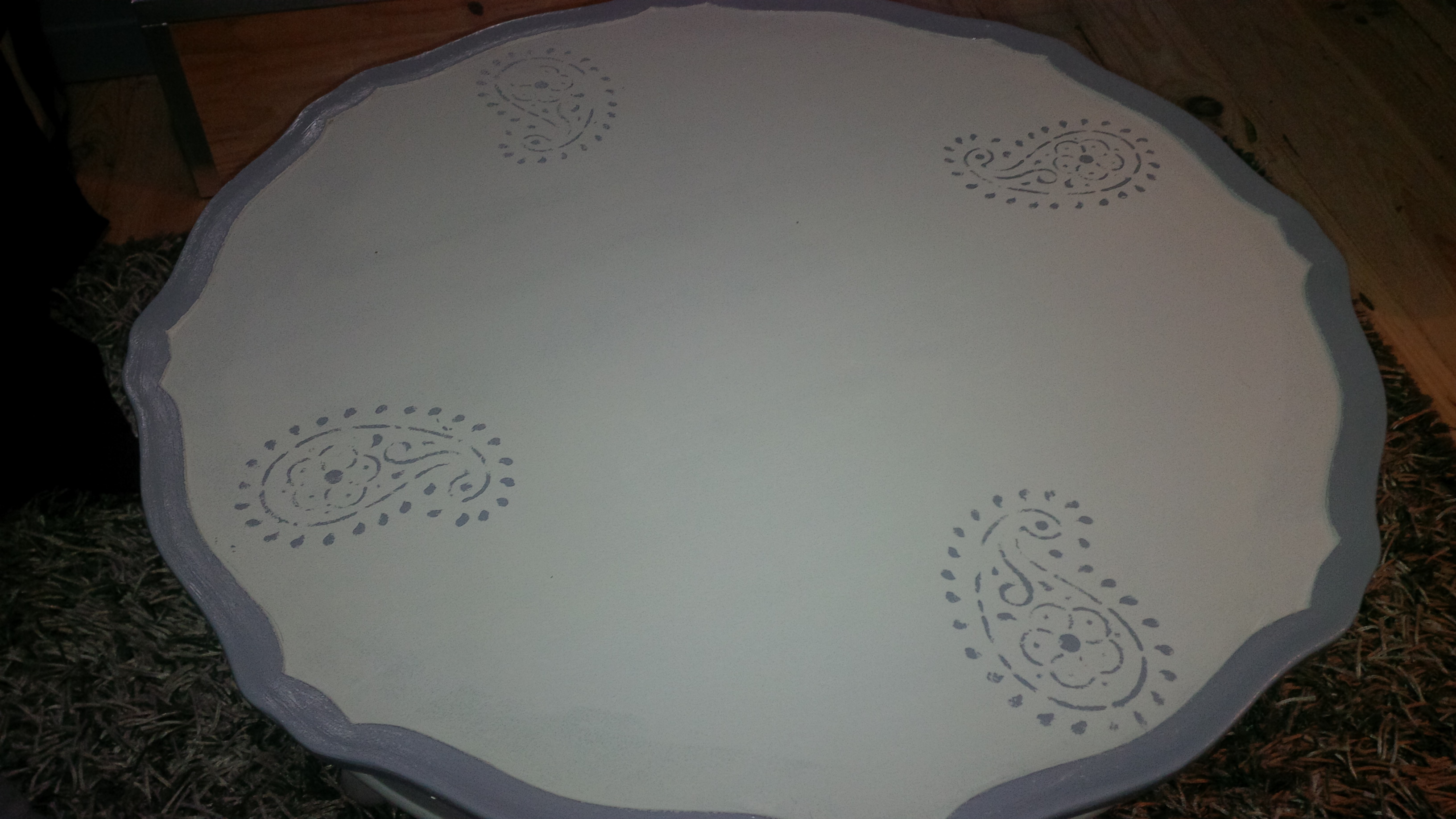 table basse ronde gris et argent3